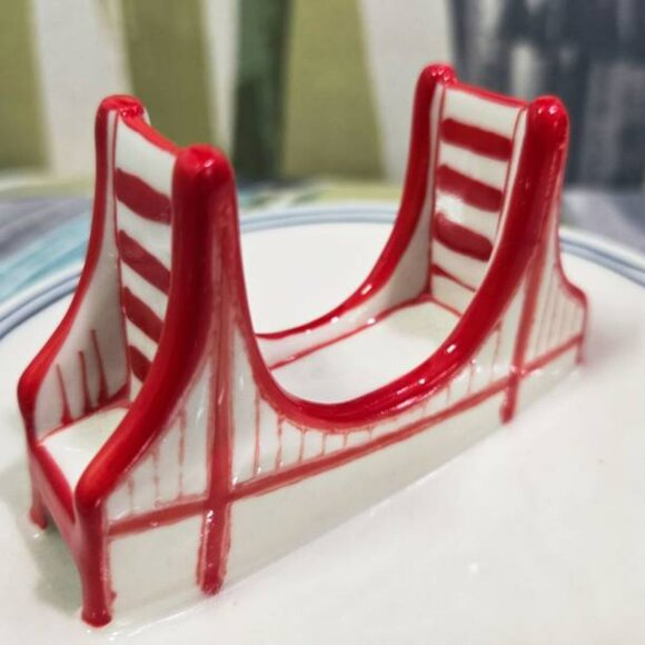 Molly Hatch Anthropologie Golden Gate Bridge Ring Dish Jewelry Holder San Fran - Picture 4 of 8